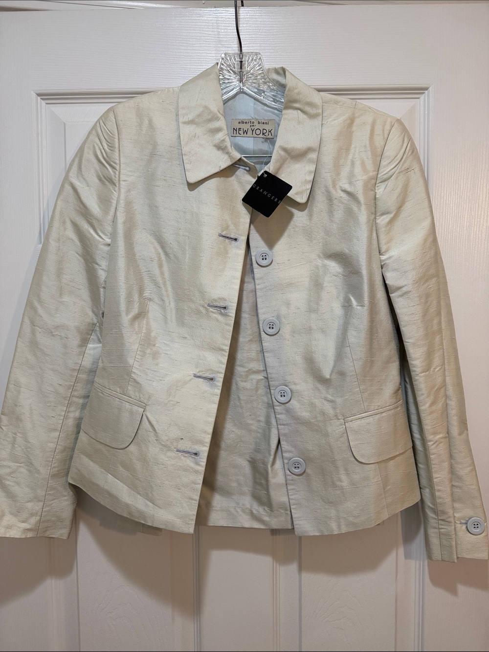 Alberto Makali Ivory Button-Front Women's Blazer